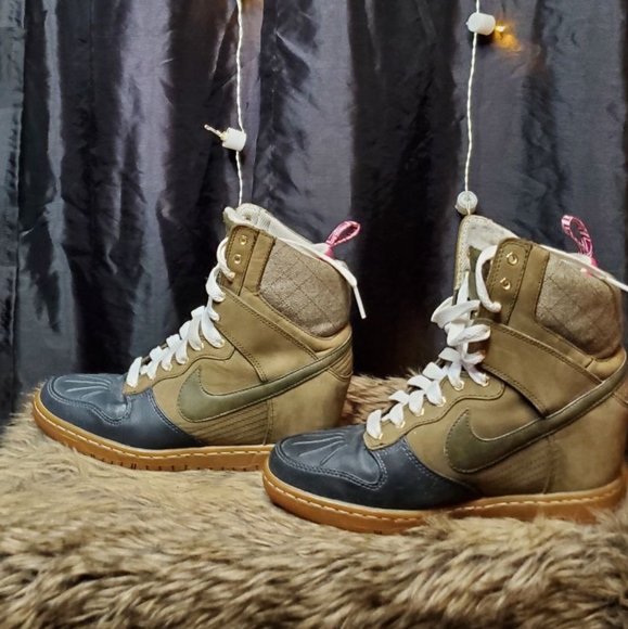 Nike SneakerBoots wedges 8.5 women Dunk Super Sky hi - Picture 2 of 6